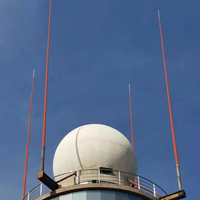Paratonnerre en fibre de verre léger de qualité industrielle pour la sécurité des tours de télécommunications, tige de protection contre la foudre en PRV haute résistance