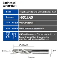 Foret hélicoïdal en carbure de tungstène de précision Oucheng, tige droite, haute vitesse, pour acier inoxydable, pour machine-outil