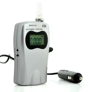 Penguji alkohol Digital Multifungsi, pengukur alkohol 4 digit dengan corong Breathalyzer untuk mobil aman berkendara alkohol