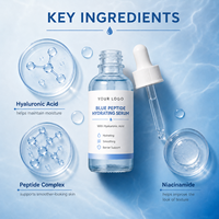 Sérum Hydratant au Peptide de Cuivre Bleu à Faible MOQ : Hydrate la Peau Quotidiennement, Lisse la Texture, Renforce la Barrière Cutanée, Répare les Coups de Soleil, Prolonge la Longévité de la Peau