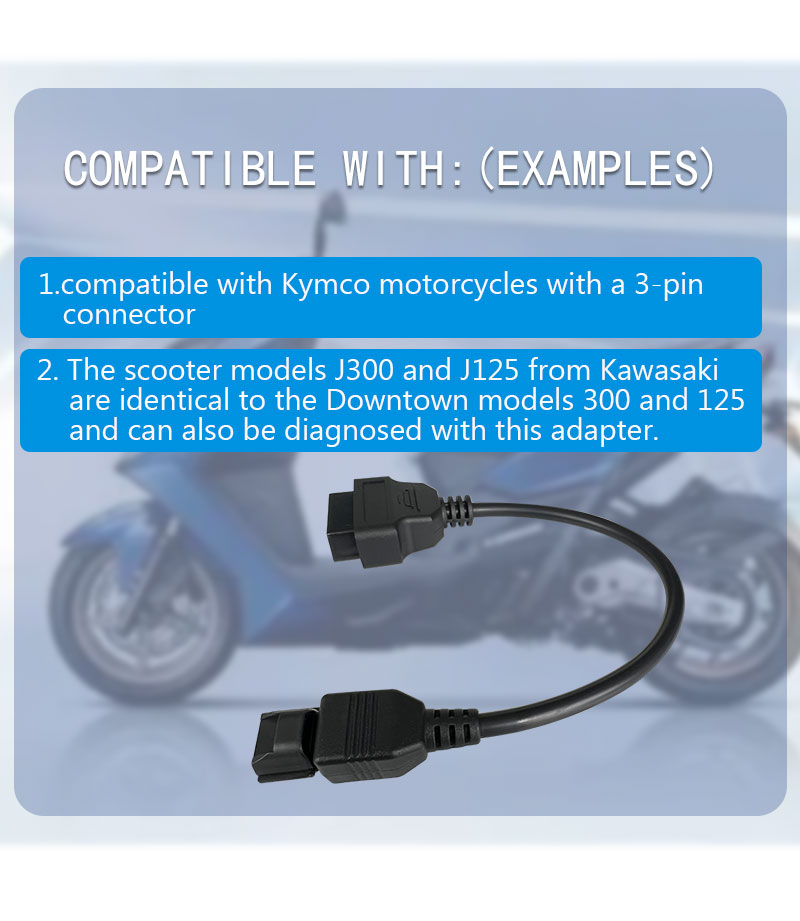 OBD Motorcycle Cable 3 Pin for KYMCO Diagnostic Adapter for KYMCO 3pin for motorcycle diagnostic scanners