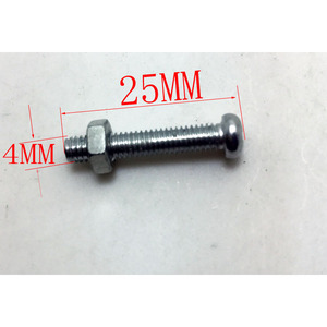 Tornillo de Alta Resistencia de 4mm x 25mm, Metálico, Zincado, Clase 8, para Fijación de Rejillas de Ventilación - Product Image 1