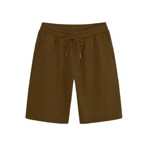 Shorts en tricot pour hommes grande taille, coupe décontractée, avec taille élastique et cordon de serrage pour un confort optimal, style décontracté pour la maison et l'été. - Product Image 1