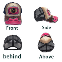 Gorra de Béisbol Unisex con Logo 3D de Metal Estilo Occidental, Estampado en Serigrafía, Cierre a Presión, Moderna, de Mezclilla, Lona, Jersey y Malla para Exteriores