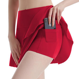 Di alta qualità da donna ad asciugatura rapida gonna da Tennis pelle pantaloncini sportivi traspiranti gonne con abbigliamento da Tennis tascabile - Product Image 6
