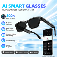 En stock – Lunettes intelligentes IA en gros avec caméra 8MP, traduction en temps réel, audio Bluetooth, assistant vocal, enregistrement photo et vidéo