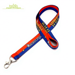 2026 Custom Logo New Style Bright Color Sublimation Printed Smooth Polyester Lanyards
