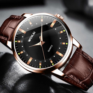 Reloj de pulsera de cuero para hombre, estilo casual de negocios, nuevo reloj de cuarzo, resistente al agua, luminoso. - Product Image 5