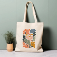 Sac Fourre-Tout en Toile de Couleur Unie, Taille Personnalisable, Sac Cabas en Coton Vierge à Personnaliser pour Cadeaux Promotionnels