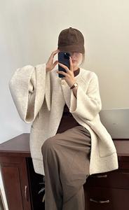 Nuevo 2024, chales de punto versátiles para mujer, bufanda, Poncho, suéter, cárdigans, chal de gama alta de lana Real, abrigos envolventes - Product Image 4