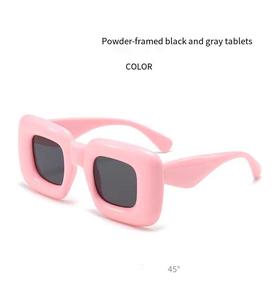 Gafas de sol cuadradas inflables divertidas y lindas, estilo Ins para mujer, gafas de sol de moda para hombre con personalidad. - Product Image 2