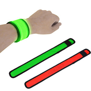 NeonGlo LED Night Safety Bracelet Light up Wrist Band for Cycling Walking Running Concert Camping Outdoor Sports Clubs Arm Band