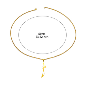 Collana con Pendente a Forma di <span class=keywords><strong>Spada</strong></span> Scimitarra Zulfiqar, Ispirazione Islamica Araba, in Acciaio Inossidabile, Gioielli di Moda all'Ingrosso - Product Image 6