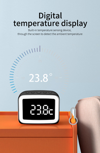Mẫu miễn phí thiết bị điện tử tiện ích Loa di động Bluetooth điện tử tiêu dùng BT loa với đồng hồ báo thức và ánh sáng ban đêm - Product Image 4