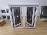 Ventanas y Puertas de Vinilo de Diseño Europeo Personalizadas, Ventanas de PVC con Doble Acristalamiento, Ventana Abatible de PVC
