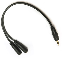 Cable Adaptador Divisor en Y Senye de 3.5mm Estéreo Macho a 2 Hembra para Auriculares y Micrófono con Cubierta de PVC para Uso en Computadora, Disponible en Stock