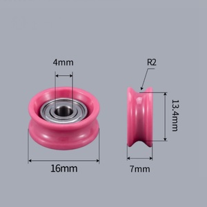 Roues de guidage entièrement céramiques 16*6mm pour le tréfilage, personnalisables OEM, certifiées ISO9001, garantie 1 an - Product Image 1