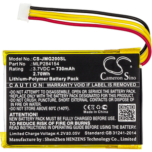 Cameron Sino <span class=keywords><strong>GO2</strong></span>/MLP284154,MLP284154 730mA แบตเตอรี่ทดแทนสำหรับ Go 2,Go 2H แบตเตอรี่แบบชาร์จไฟได้ - Product Image 3