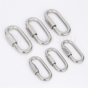 Stainless Steel <b>Quick</b> Connect Oval Carabiner <b>Link</b> M3.5 M12 DIN6799 Metric C Shape - Product Image 1