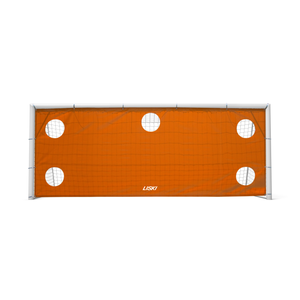 LISKI Feuille de PVC professionnelle « SHOT 2 » pour but de football 7 contre 7 avec trous 50 cm - avec élastiques (taille 5 x 2 m) orange - Product Image 1