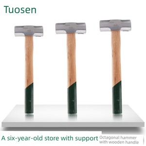 Marteau octogonal Tuosen avec manche en bois, outil de maçonnerie, 4lb, 6lb, 8lb - Product Image 4