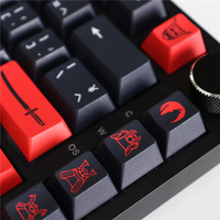 Customized Japanese Bushido Keycaps Durable Pbt 129 Keys Dye-Sub Cherry Profile for 61/87/104/108 Mx Switch Mechanical Keyboard