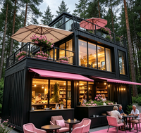 Maison conteneur mobile de luxe préfabriquée et démontable Alibaba, maison modulaire moderne à ossature en acier pour hôtel-resort