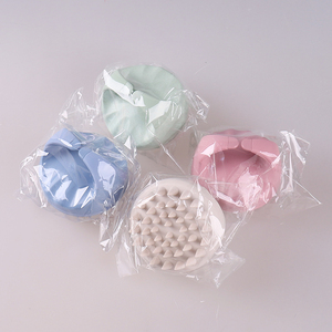 Wholesale Private Logo Biodegradable Wheat Straw Hair Shampoo <b>Brush</b> Scalp Care Silicone Hair <b>Brush</b> - Product Image 5