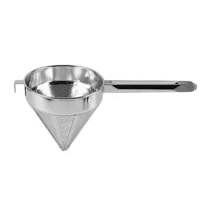 Nhà Bếp Thương Mại Colander Lọc Lớn Lưới Thô Lưới Lọc Mịn Thép Không Gỉ Trung Quốc Phễu Lọc Cho Nhà Hàng