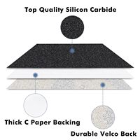 Disque abrasif en carbure de silicium noir imperméable de 4,5 pouces (115 mm), dureté moyenne, haute qualité, utilisation humide/sèche, sans trou, pour l'automobile