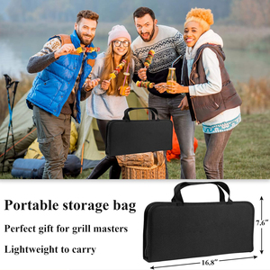 Juego <span class=keywords><strong>de</strong></span> 27 Utensilios para Barbacoa <span class=keywords><strong>de</strong></span> Acero Inoxidable, Juego <span class=keywords><strong>de</strong></span> Herramientas para Barbacoa con Pinzas para Carne, para Asados al Aire Libre, Juego <span class=keywords><strong>de</strong></span> Regalo para Camping - Product Image 2