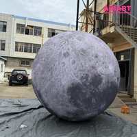 Boule de lune gonflable réaliste personnalisée, modèle géant de planète lunaire pour la décoration de scène d'événements en plein air