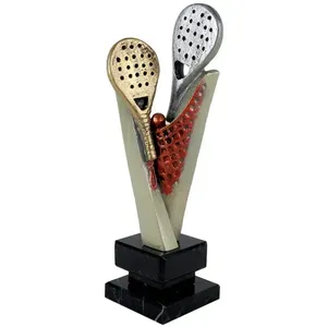 Resin Padel Sports Trophy With Customized Color Plaque - Product Image 1
