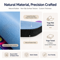 Tapis de yoga Tigerwings en TPE écologique, épais, antidérapant, imperméable, pliable, avec lignes d'alignement, utilisation universelle, couleur et logo personnalisables