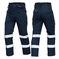 Pantalon de travail d'été pour hommes, à rayures réfléchissantes, pour atelier, anti-humidité, long et ample, de protection professionnelle