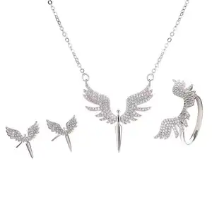 Fashion Personality Trend Guardian Angel Ladies Set Girl Niche Instagram Angel Jewelry Set