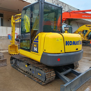 Japon Mini Komatsu Pc56 5 tonnes Pelles hydrauliques sur chenilles d'occasion Pc56-7 pelleteuses à godets d'occasion - Product Image 3