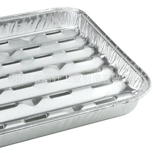 ถาดฟอยล์อลูมิเนียม HONGXUAN ขนาด 34x23.5x2.5 ซม. สำหรับย่างปิ้งย่างปิกนิกอบขนม แบบใช้แล้วทิ้ง รูปทรงสี่เหลี่ยมผืนผ้า - Product Image 3