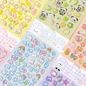 OEM Manufacturer 3D Raised Cartoon <b>Bubble</b> Sticker Colorful Embossed DIY Craft Sticker for <b>Kids</b> Scrapbook Decoration - Product Image 4