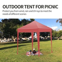 Carpa Plegable de Cuatro Patas para Publicidad Exterior, 2x2m, Reforzada, de Poliéster, para Eventos Grandes en Interiores/Exteriores
