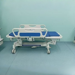 Tatsuichi Emergency <b>Trolley</b> Flatbed With Adjustable Height And Guardrails For Hospital Use - Product Image 1