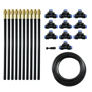 Free Bending Universal Spray Kit with 20cm Adjustable Yellow Copper Nozzles For Lawn Garden Irrigation Water Mister