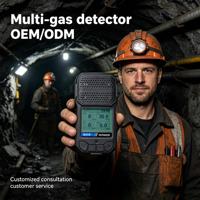 Détecteur portatif 4 en 1 E410 CO H2S O2 CH4 pour l'analyse de l'air souterrain des mines et la détection par les pompiers