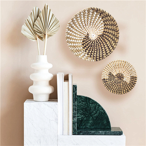 Décoration Murale En Paille Tissee Panier Plat Verser Murale Tresse Jonc De Mer Dinterieur Haut Gamme Objets La <span class=keywords><strong>Maison</strong></span> - Product Image 1