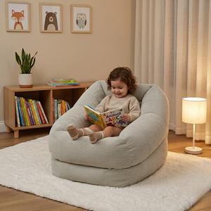 Fauteuil pouf moderne en mousse déchiquetée pour enfants, canapé pliable écologique pour salon, chambre et école, utilisation à partir de 2 ans - Product Image 1