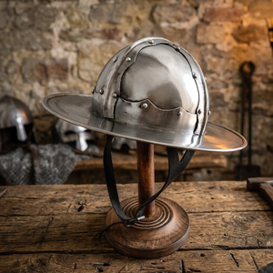 Casque médiéval en acier de calibre 18, poli, pour cosplay et reconstitution historique - Product Image 2