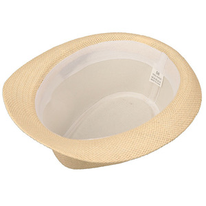 Sombrero de pescador con visera estrecha para playa, sombrero de paja tejido para playa, sombrilla para exteriores, sombrero de pescador de paja rizado, HT-2199 - Product Image 5