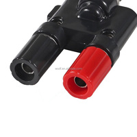 Adaptateur Répartiteur Coaxial RF BNC Femelle/Mâle vers Double Prise Banane Mâle 4mm, Connecteur Répartiteur Banane à Bornes de Liaison