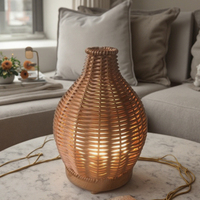 Portable 100ml élégant simulé plante rotin ultrasons aromathérapie électrique humidificateur d'air huile essentielle diffuseur d'arôme