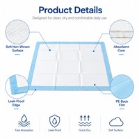 Tapis d'apprentissage de la propreté pour chiens et chats, ultra-absorbants, en SAP et PE, non-tissés, toucher sec, écologiques, imperméables IPX7, avec périmètre scellé pour un nettoyage facile